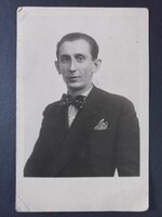 Régi fotó-képeslap Szily László portréja 1940-es évek
