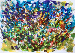 Kertem virágai art by Konrad Biro 60x85  cm olaj, vászon.A festmény magáért beszél!