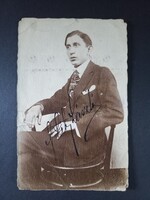 Régi képeslap Szily László portréja aláírásával 1910/20-as évek