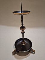 Iparművészeti gyertyatartó három medve talppal