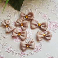 Kapucsínó színű szatén masni dísz, dekoráció