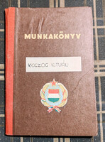 Munkakönyv a hetvenes évekből