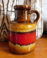 Scheurich mid century "fat lava" kerámia gömbváza 16.5 cm