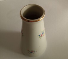 Ritka apró virágos Zsolnay porcelán váza 13,5 x 8 x 3,7 cm