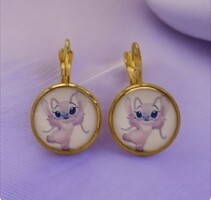 Stitch Angel arany fülbevaló