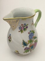 Herendi Viktória mintás porcelán vizes kancsó, ritkaság, 1. osztályú hibátlan