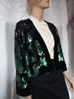 Bársony alkalmi kabátka flitteres díszítéssel