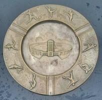 NÉPSTADION Budapest korai ezüstözött tálka/ hamutartó