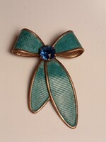 Antik / vintage bross kék masni