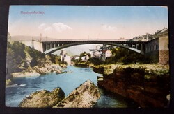 Mostar K.u.K. katonai posta bélyegzés képeslap