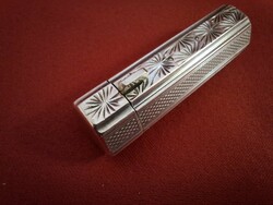 Art Deco ezüst női rúzstartó – 1920–30-as évek