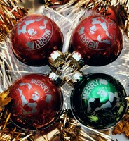 Testépítő Oldschool Arnold Bodybuilder Üveg Karácsonyfadísz Kicsi