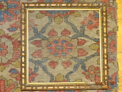 ANTIK ARANYOZOTT " ÖKÖRSZEMES " JELLEGŰ FA KERET KÉPKERET 30 x 30 CM