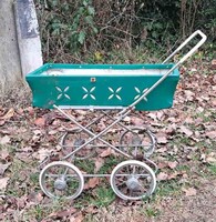 Vintage stroller from the 1960s–70s – metal frame, retro decoration
