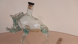 Kézi készítésű vadkan figurális kiöntő palack