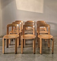 Bruno Rey étkezőszék garnitúra 9 darabos, felújítandó, mcm vintage design