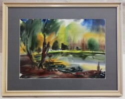 PETKES JÓZSEF (1928-2016) - LADIKOK I-II-III. (akvarell)