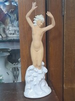 Ritka Német,Germany Lippelsdorf Wagner & Apel Bertram 1935-1949,Női Akt Porcelán Figura 26.5 cm.