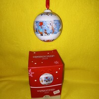 "HUTSCHENREUTHER ". 2022 limitált porcelán gömb, karácsonyi gömb,eredeti dobozában.