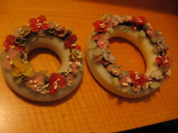 Antik kézműves illatosító apró osztrák bakelit   koszorúk együtt eladók