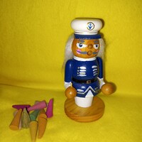 " Rauchmann  " ,füstölő, fa figura, karácsonyi dekoráció.