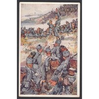Ausztria,I. Landesschützen Ezred - Dr. phil. Ernst Eisler tartalékos hadnagy szakaszával előretör Maglerhöhe körül 1915