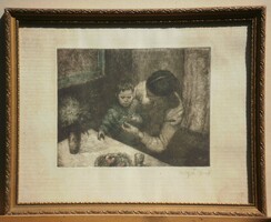 (N) Bolgár József (1928-1986) : Anya gyermekével