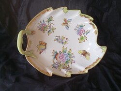 Herendi antik viktória mintás levél kínáló tál