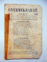 1862 december 4  /  Gyermekbarát  /  Ssz.: 525