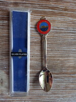 Csodaszép régi ezüstözött kiskanál (12,5 cm)