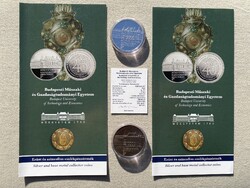 2022 Műszaki Egyetem 240 15000 + 2000 Forint ezüst-színesfém emlékérme pár, certivel, prospektussal