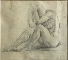 FONÓ (Fleischer) Lajos (1889 – 1951) Akt, ceruzarajz 22x27cm