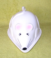 Egér alakú porcelán vajtartó, sajttartó