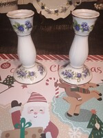 Hollóházi szedres gyertyatartó párban