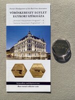 2025 Vöröskereszt Egylet egykori székháza 3000 Forint színesfém emlékérme, UNC, prospektussal
