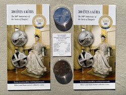2023 300 éves a Kúria 15000 + 3000 Forint ezüst-színesfém emlékérme pár, certivel, prospektussal
