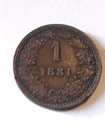 1 Kreuzer 1881.Austrian.