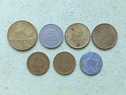 Görögország 7 db különböző Érme 10 Lepta 1,2,5,50 Drachma 1922-1988