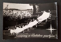 Balaton camping a parton képeslap