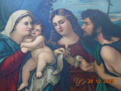 Palma Vecchio:"Mária a Kisdeddel"nyomat,Franklin Nyomda képanyag archivumából