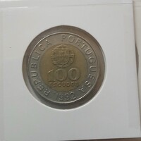 1992-es portugál pénzérme: 100 escudo
