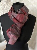 Pazar, kézzel festett pille könnyű selyem kendő finom őszi színekkel 85*85 cm, 100% silk