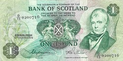 1 font pound 1979 Skócia Bank of Scotland Lord Clydesmuir és D.B. Pattulio