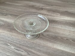 Antik üveg torta tál