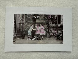 Antique, old colored postcard -1.