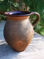 Antique Folk Pottery Jug, Szilke, 22 cm, O.