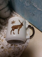Japán Siaki porcelán bögre szarvassal