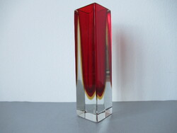 Sommerso váza, Muránó (20,5 cm)