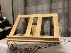 Fa könyv, tablet tartó