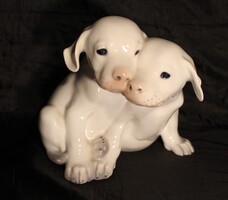 Ritka Vintage Royal Copenhagen porcelán kölyökkutyák